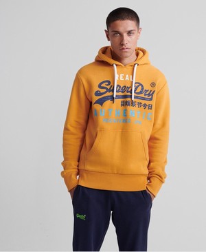 Superdry Vintage Authentic Tri Férfi Kapucnis Pulóver Arany/Sárga | IPLTA5780